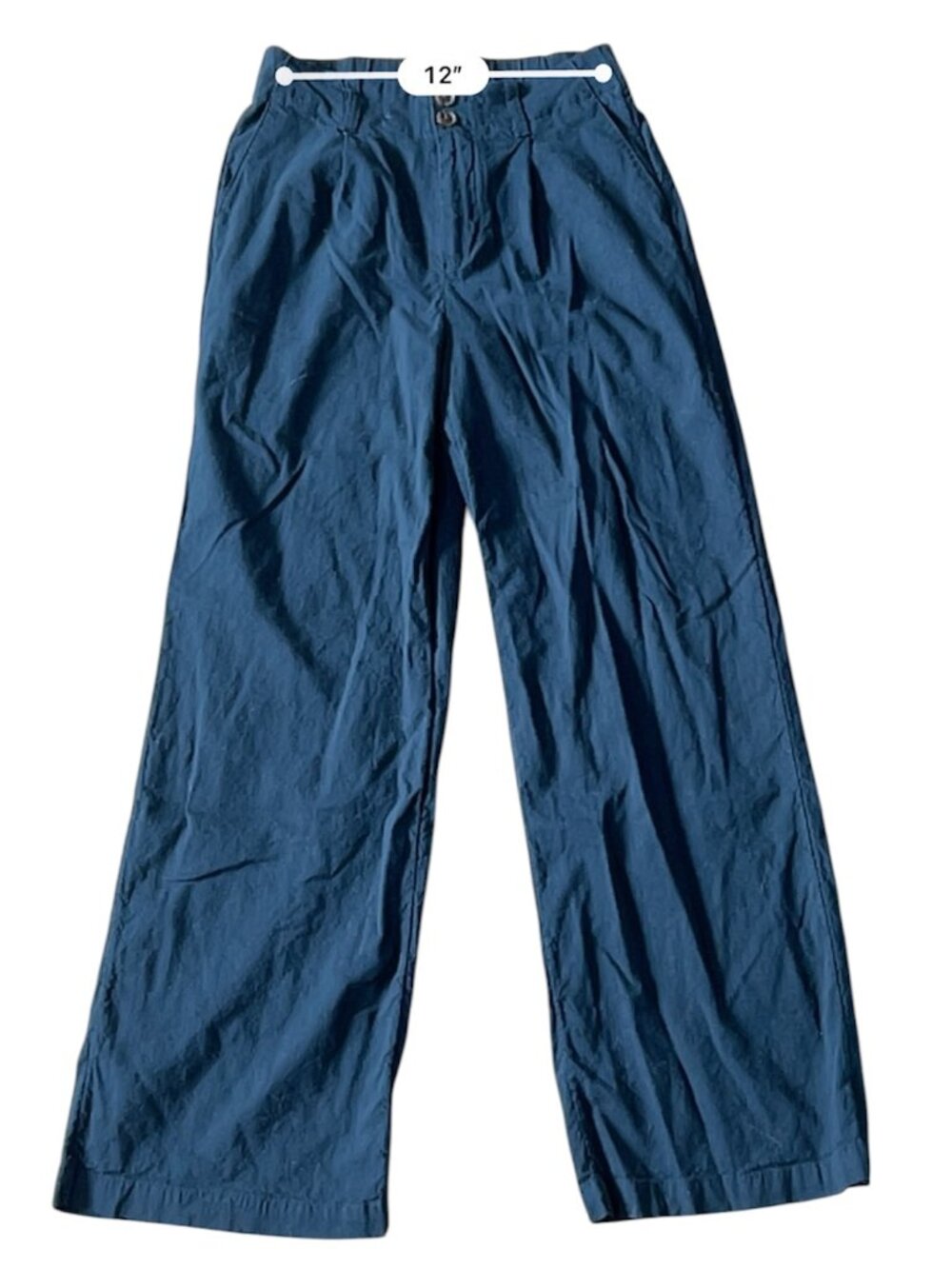 LC Lauren Conrad Navy Wide Leg Pleated Trousers - Picture 5 of 8
